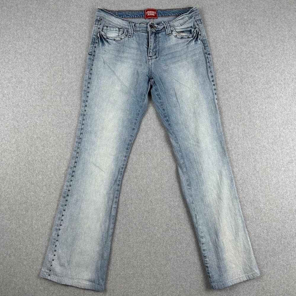 Guess Jeans Womens Bootcut Denim Light Wash Jeans‎ Size 29 Fade Western Rodeo
